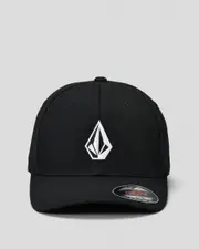 [Volcom] Volcom Men's Full Stone Flexfit Cap in Black Size Small/Medium S/M Black