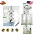 Stylish Corner Shower Caddy with 4 Adjustable Shelves for Efficient Organization