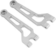 2X RC Car Front Upper Swing Arm Remote Control Toy Crawler Truck 1/20 DIY Accs RC Suspension Arms RC Front Suspension Arm, Argent