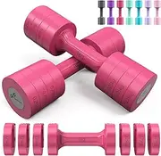 Adjustable Dumbbell Set: Sportneer 2.5 kg *2 Dumbbells Each 1kg/1.5kg/2kg/2.5kg 4-in-1 Dumbbell Sets for Women Men Home Gym Workout Strength Training Fitness Pilates