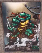 Teenage Mutant Ninja Turtles Raphael Glossy Art Print In Hard Plastic Sleeve