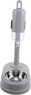 Pet Diet Double Pet Bowls Dog Water and Food Bowl Animal Water Dispenser Automatic Waterer Bottle Hanging Dog Feeder Cat Feeder Automatic Kitten Drinking Basin Stainless Steel Grey