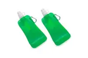 2x Doozie 450ml Collapsible Camping Water Drink Bottle Gym Sport BPA Free Green