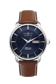 Zeppelin Atlantic Automatic watch with date and leather strap 8466-3