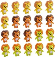 Kisangel 48pcs Cartoon Lion Erasers for Pencils Cute Animal Shaped Erasers for Drawing Fun Party Favors Stationery Students