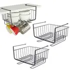 3 Pack Hanging Under Shelf Storage Basket with Towel Clothing Paper Holder,Wi...