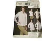 NEW Vogue Pattern V8689 Misses' Shirt Size 14-22 -NEW