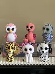 TY Mini Beanie Boos Series 3-Glider, Gilda, Oscar, Speckles, Muffin & Fetch