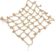Yardwe Durable Hanging Woven Climbing Net for Parrots Hamsters Practical Hammock Sturdy Rope Design for Pets for Fun