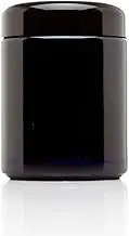 Infinity Jars 250 ml (8.3 fl oz) Tall Black Ultraviolet Refillable Empty Glass Screw Top Jar