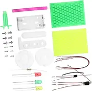 KICHOUSE 2pcs DIY Traffic Light Model Kit for Educational Fun Science Experiment Enhance Hand Eye Coordination Safety Awareness Teaching Aid for Young Learners Random Color
