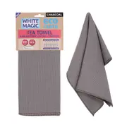 White Magic Eco Cloth Kitchen Tea Towel Dish/Glassware Drying 70x50cm Charcoal