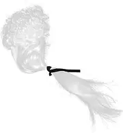 HAPINARY Cosplay Wig White Curly Hair Wig Lawyer Judge Headwear Prestyled Ribbon for Party