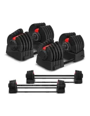 [Cortex] Revolock V2 Pair Set Adjustable Steel Dumbbell Barbell All-in-One 80kg in Black
