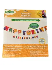 Sesame Street Jumbo Letter Banner Birthday Party Decorations 10’ Big Bird Grover