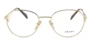 Prada PR A50V ZVN1O1 Women’s Glasses Gold Size 52 - Private Health Rebate - Blue Light Block Available