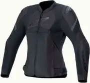 Alpinestars Stella T-GP Plus R V4 Airflow, textile jacket women , color: Black/Black , size: S