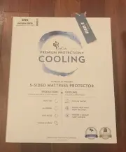 New Purecare Frio 5-Sided Cooling White Mattress Protector (KING)