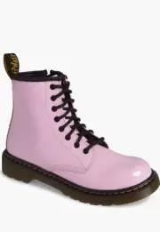 Brand New Doc Martens. Pink Patent Combat Boots Youth Size 6 style 1460 Boot