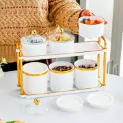 6Pcs Spice Serving Jars Set Storage Jar Decorative Storage Seasoning Container