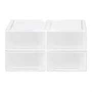 STACKED 4PCS 32L Multi Purpose Storage Drawer Set