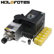 2.2KW Square Air Cooling Spindle Motor 200V VFD ER20 Collets x12 for CNC Router