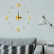 3D luminous wall clock, digital clock wall stickers mute clock for living room
