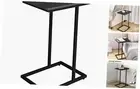 Side Table C-Shaped Slim End Table Small Side Snack Table Black C End Table