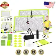 Durable 6x4 ft Soccer Nets with Agility Ladder & Balls for Youth Training