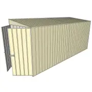Build-a-Shed 1.5 x 4.5 x 2m Skillion Shed without Side Doors - Cream