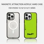 CASETIFY X HUF 綠色手機殼磁吸黑邊透明邊帶字體外殼蘋果 IPHONE 11 12 13 14 15 PRO