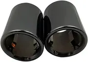 Muffler Tail Throat Muffler Tips For BMW 5 Series F10 F11 F18 E60 E61 E39 528i 530i 535i 535d Exhaust Tip Stainless Steel Muffler exhaust tip(Titanium Black)