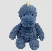 NWT Carters Just One You Blue Shaggy Dinosaur Plush Stuffed Baby Toy Lovey 68285