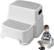 Esncddym Kids Stepping Stool - Anti- Slip Potty Steps for Toddler - Multi-Function Toilet Stool, Toddler Ladder for Bathroom, Bedroom, Kitchen Sink, Toilet