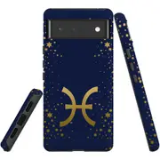 For Google Pixel 6 Case, Shielding Back Cover,Pisces Sign