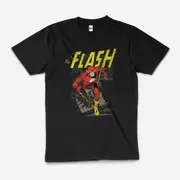 DC Comics The Flash Fastest Man Alive Superhero T-Shirt Unisex Tee Black