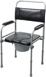 Foldable Commode Chair Shower Toilet Seat Bathroom Bedside Adjustable Elderly
