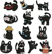 Cute Cat Iron Patches | Sew Embroidered Patches,Cute Embroidered Applique, Teens Embroidered Sew- Patches for Jackets, Shoes, Jeans, Shirts