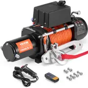 Electric Winch Truck 4536 kg Synthetic Rope Waterproof Remote Control