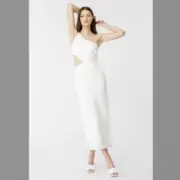 Bardot Jenna One Shoulder Dress Orchid White XS