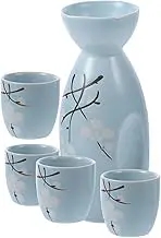 BEBEMOKO Set Delicate Sake Serving Set Elegant Wine Bottle with Matching Cups for Home Entertaining for Tea and Wine Lovers Unique Barware Present