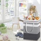 with Handle Laundry Hamper Cotton Linen Toy Storage Basket for Home