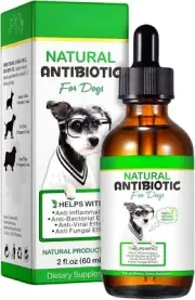 Natural Antibiotics for Dogs 60ml | AllNatural Dog Antibiotic Supplement for Al