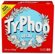 Typhoo Decaffeinated Black Tea 80 Bags (Pack of 6)