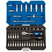 Draper Metric Hexagon Socket Set 1/4"D 44 Piece Deep & Standard Length 16446