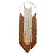 Macrame Duo Fringes, Macrame Woven Wall Hanging Boho Home Chic Bohemian Geome...
