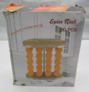 Mystozer Spice Rack with 20 Jars, Spice Rack Organizer