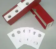 1000 2x2 Penny/Cent Coin Collector Flips Cardboard Mylar NEW Wheat Red Box