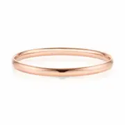 9ct Rose Gold Silver Filled 63x6mm Half Round Bangle