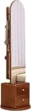 Rotation Full Length Mirror,Oversized Floor Mirror, Full Body Mirror with 2 Drawer,for Clothing Store Bedroom Living Room Corridors(4)